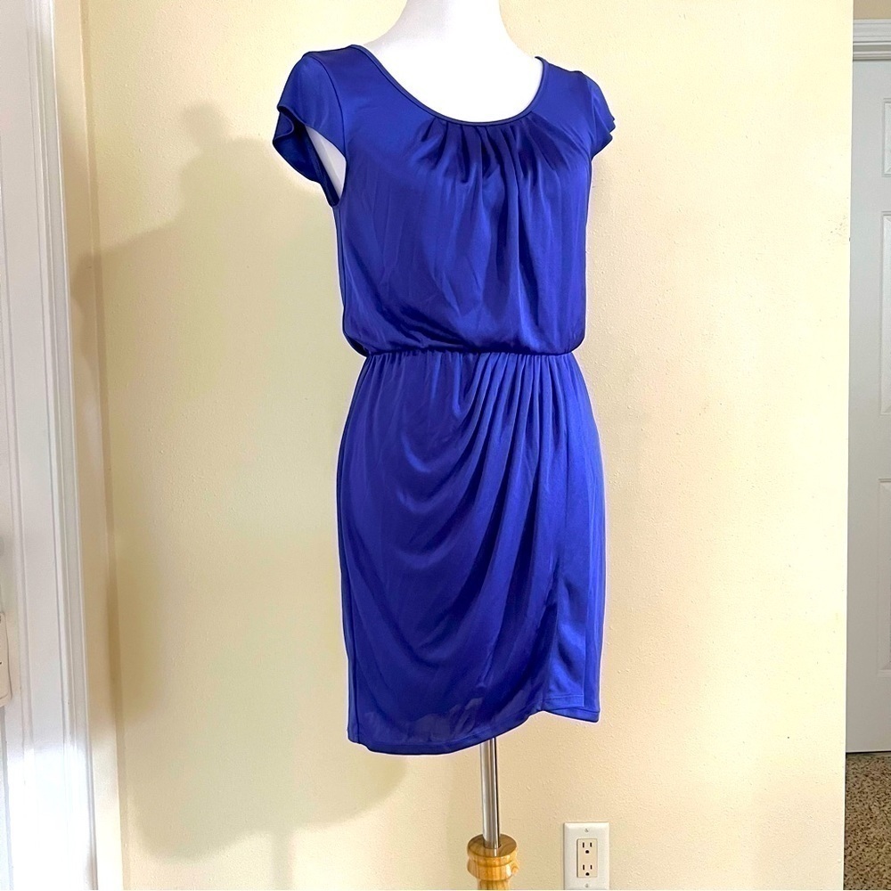 GIANNI BINI purple Ruched mini dress pullover women’s size M